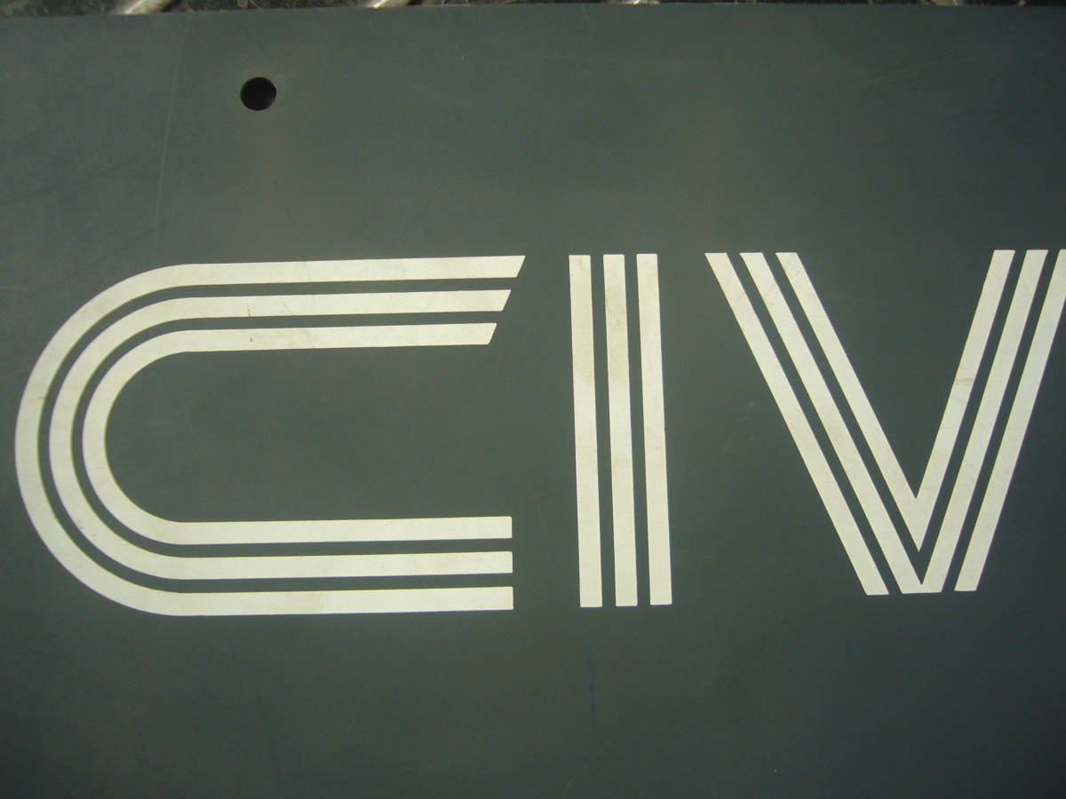  old car Honda CIVIC mascot number plate 