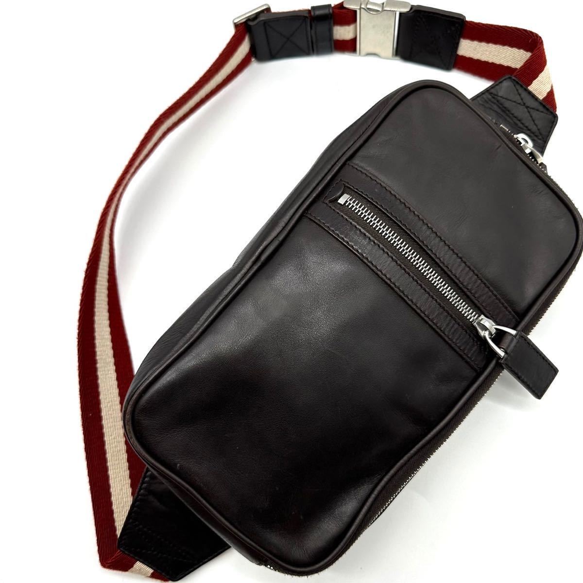 1円《極美品》BALLY バリーボディバッグショルダーバッグスリング