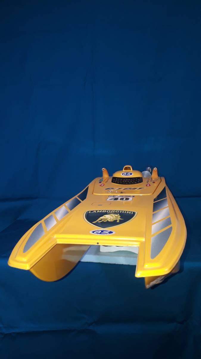 KYOSHO　21艇・ランボルギーニ・C-1　CAT　46改・走行少な目・中古美品・AMプロポ付_画像1