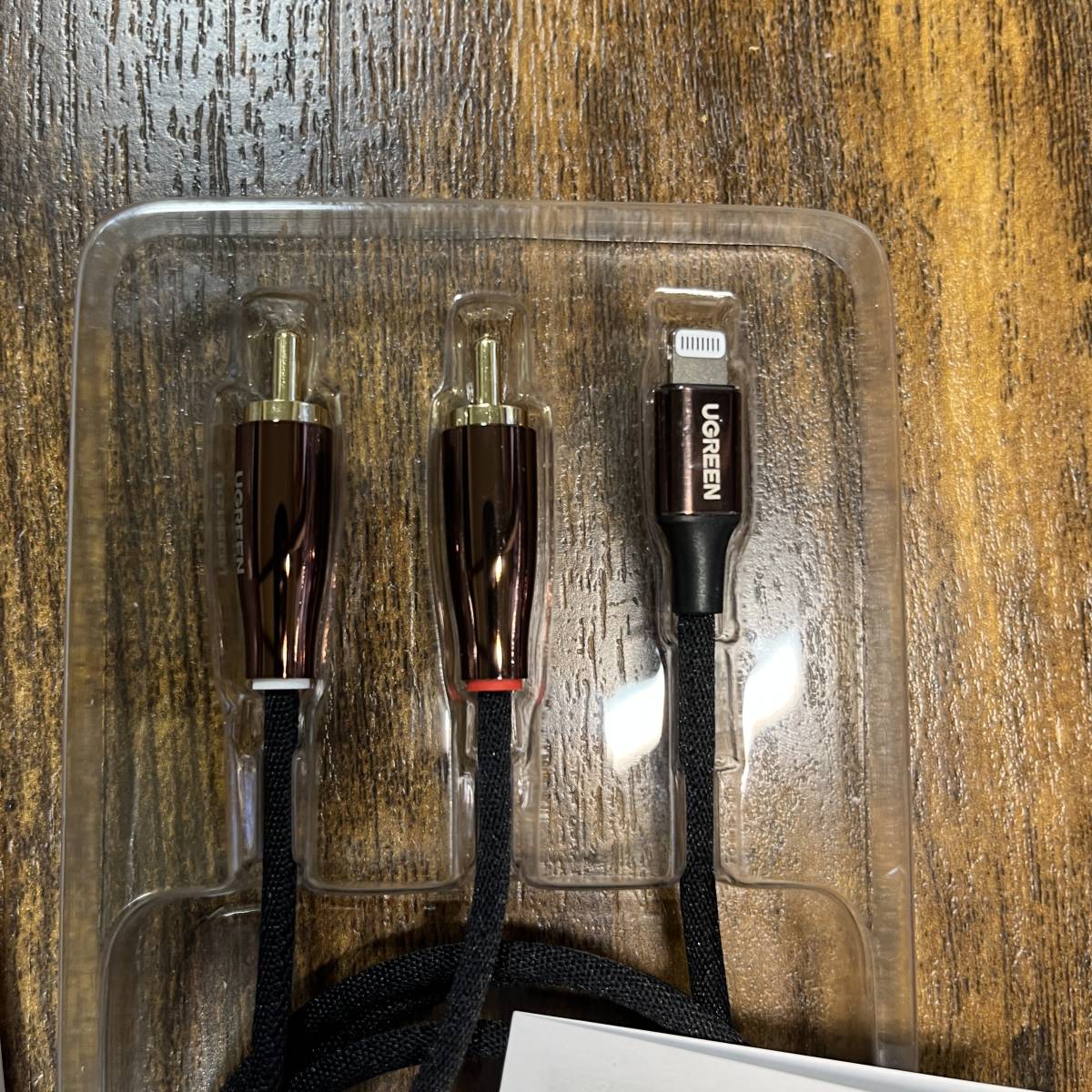 UGREEN Lightning RCA 変換ケーブル MFi認証取得 iPhone RCA 変換