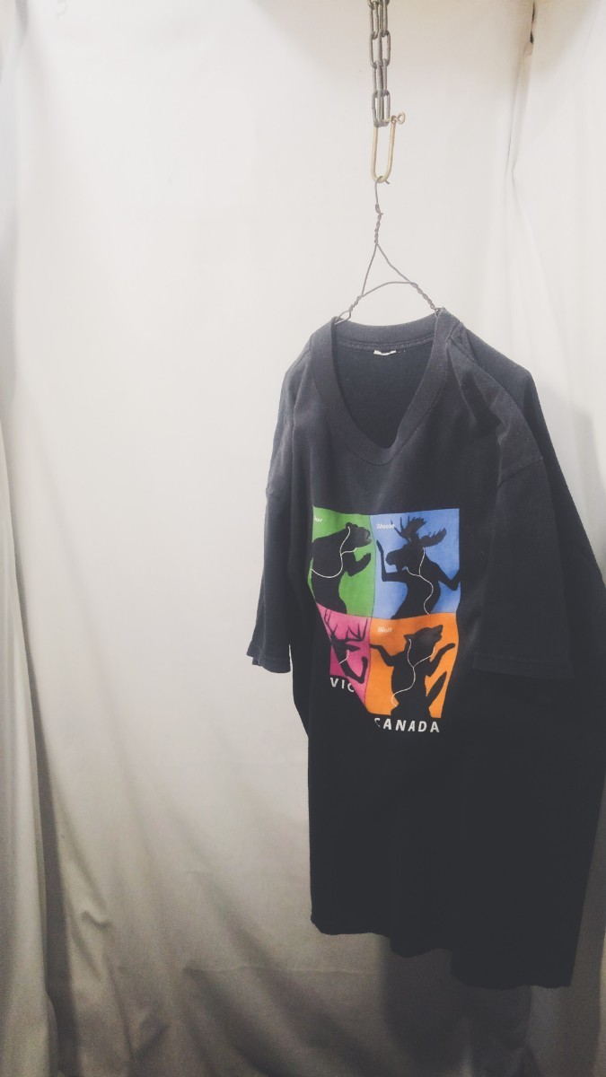 Vintage victoria canada animal parody t-shirt 00s ヴィクトリア カナダ アニマル パロディー プリント Tシャツ ビンテージ apple ipodの画像10