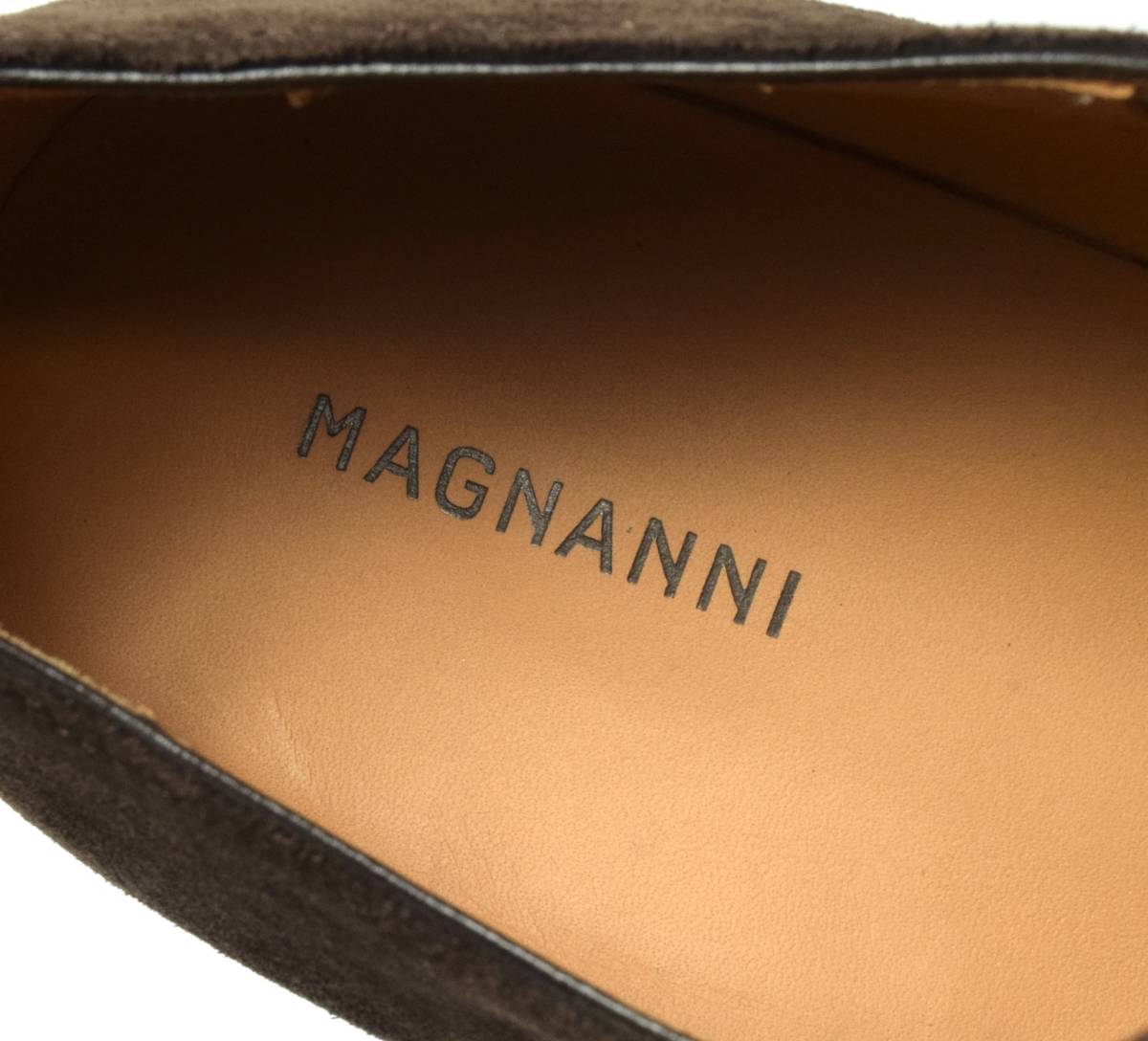 未使用 MAGNANNI マグナーニ スエード ダブルモンク シューズ 42 ダークブラウン系_画像7