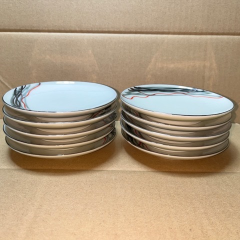 丸山陶器　取り皿　10セット　シンプル　磁器　食器　径13.5㎝　中古長期保管品_画像6