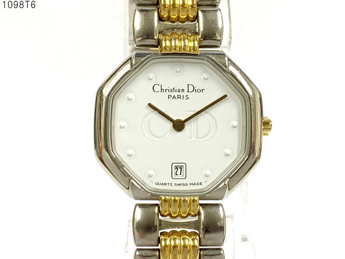 新作ウエア 【電池交換済】Christian Dior ディオール 腕時計 ラウンド