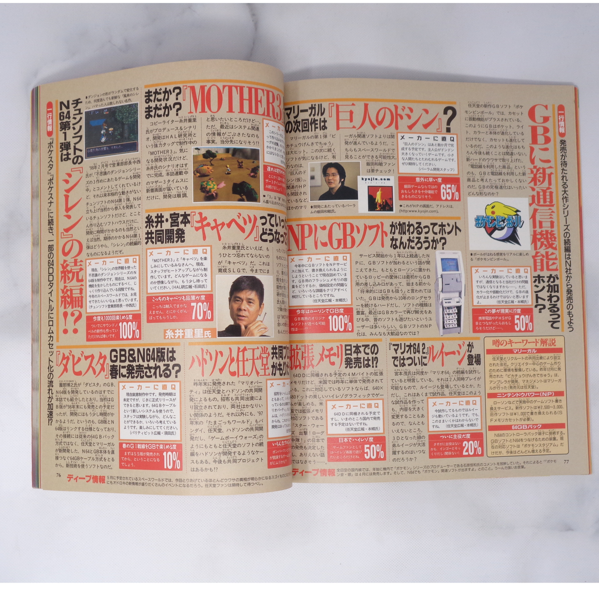 電撃NINTENDO64 1999年3月号【付録シール無し】/MOTHER3 TIMES 電撃NINTENDO64 1999年3月号【付録シール無し】/MOTHER3 TIMES