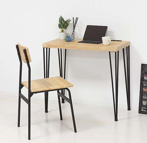  compact size. art desk 2 point set ( outlet attaching )* modern natural _pset