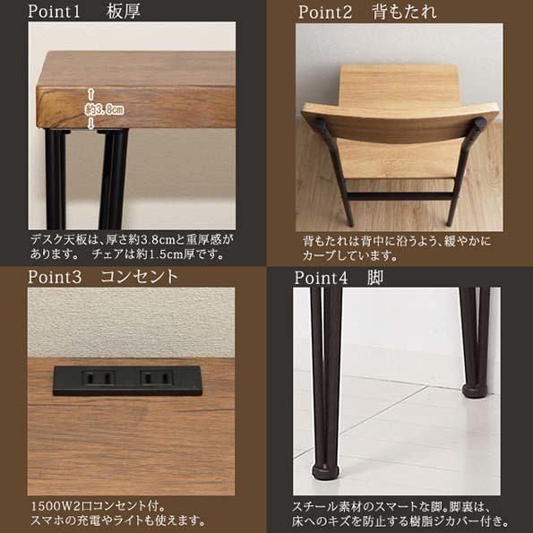  compact size. art desk 2 point set ( outlet attaching )* modern natural _pset