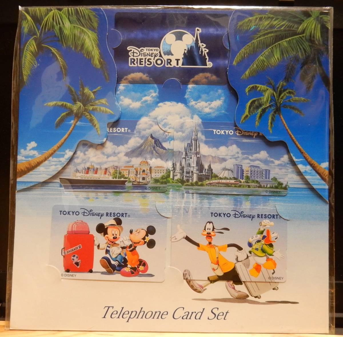  Tokyo Disney resort телефонная карточка 5 шт. комплект нераспечатанный товар путешествие Mickey minnie Goofy Дональд TDR