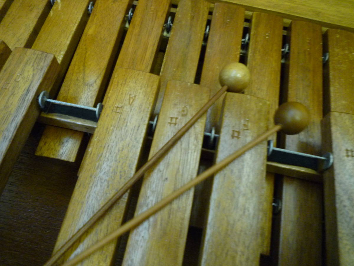 ◆中古 レトロ KOHZAI GAKKI コウザイ? コーザイ? 楽器 木琴 折り畳み式 30鍵◆打楽器の画像4