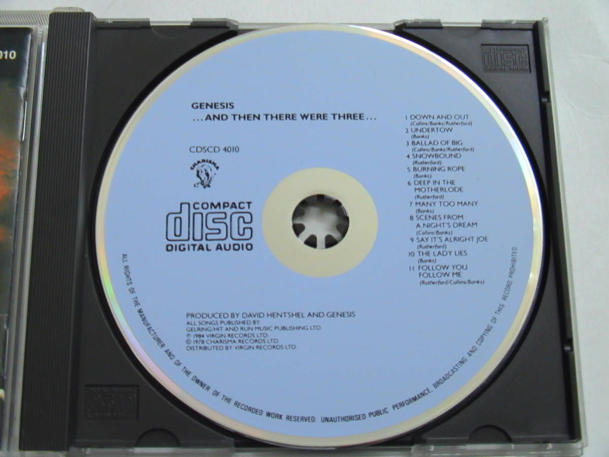 BLUE FACE[W.Germany запись ]GENESIS /...AND THEN THERE WERE THREE... CDSCD-4010 800 059-2 03 # FA все серебряный .. надеты запись бледно-голубой этикетка 