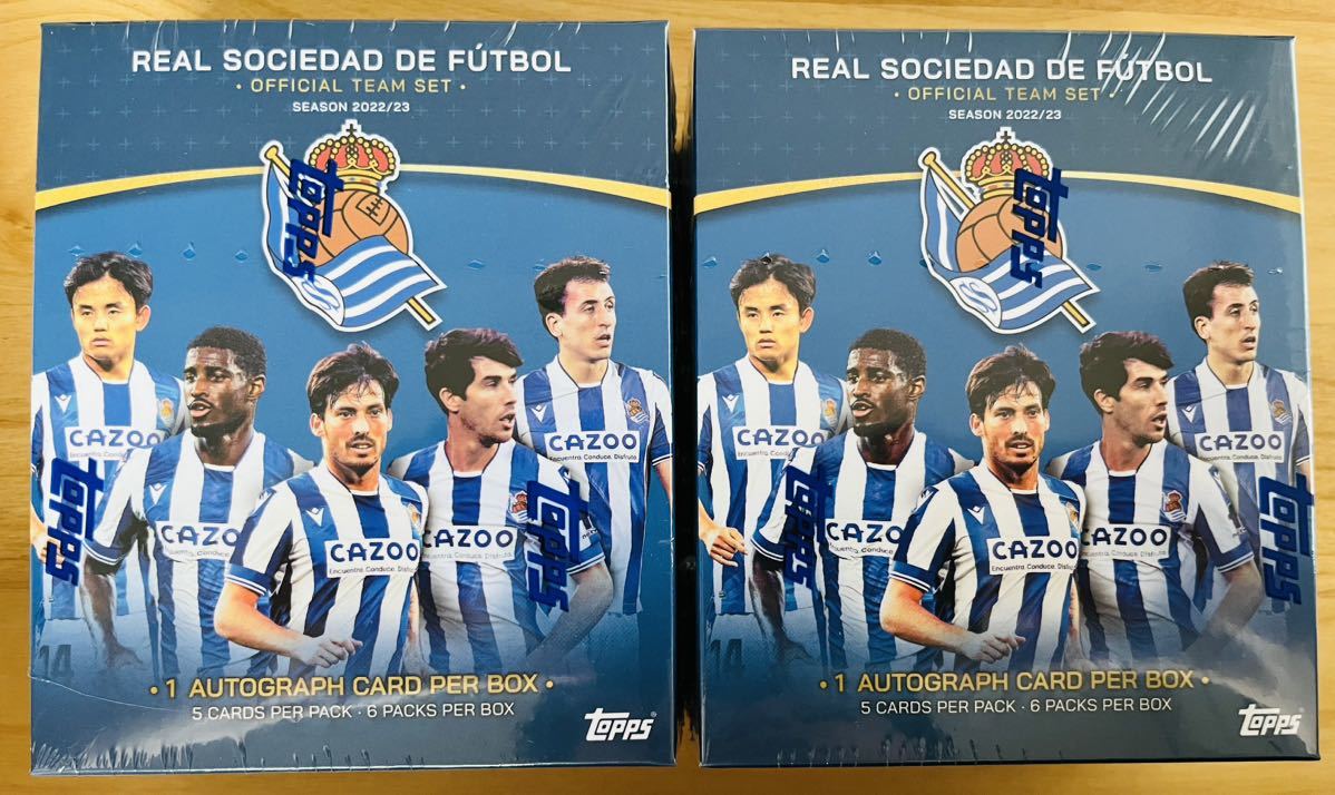 新品未開封】TOPPS Real Sociedad Team Sets Box 2ボックスセット 久保