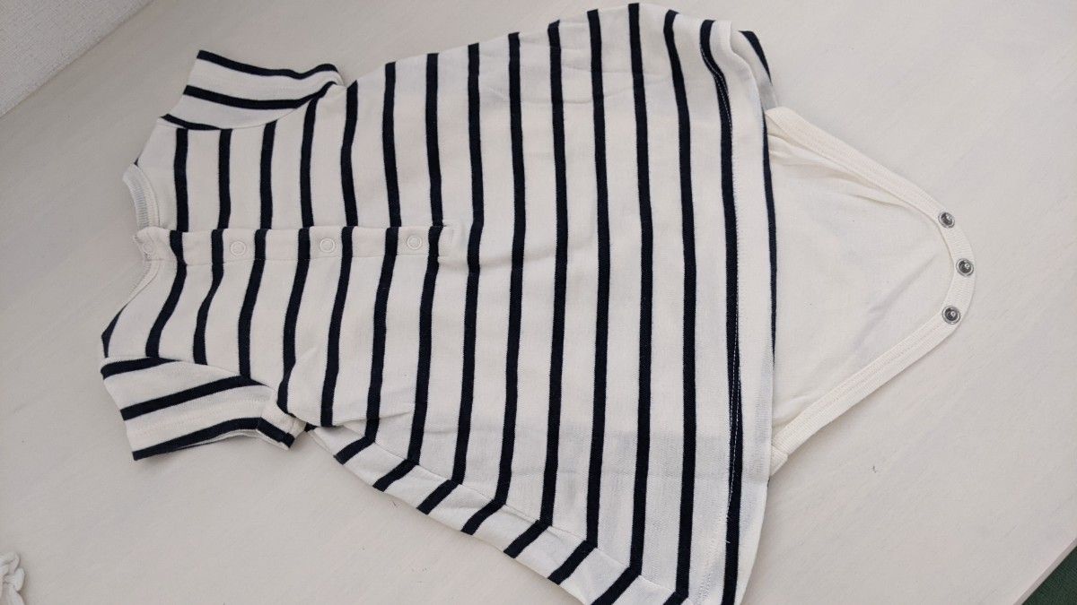 プチバトー PETIT BATEAU ロンパース 半袖 6m/67cm