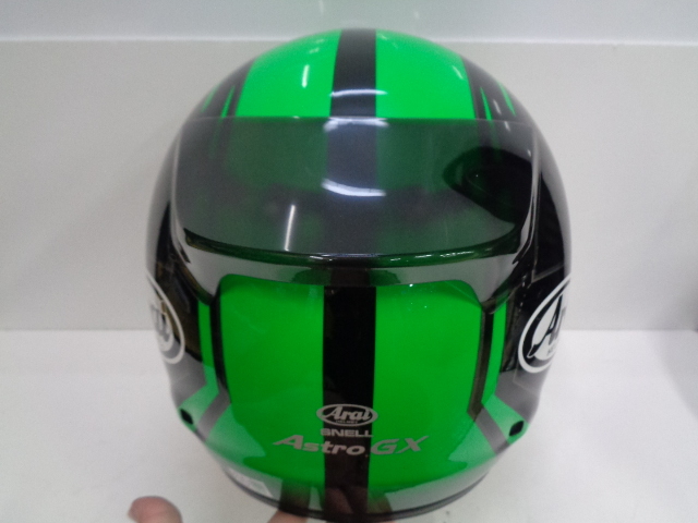 Lサイズ 未使用品★Arai アライ ASTRO-GX SPINE アストロGX スパイン フルフェイスヘルメット GREEN 緑 L(59.60cm)★2023年製造_画像4