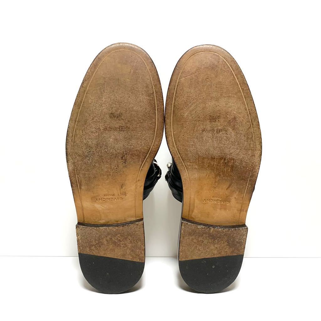 良品 ジバンシー GIVENCHY シルバーチェーン レザー ミュール 良品 ジバンシー GIVENCHY シルバーチェーン レザー ミュール