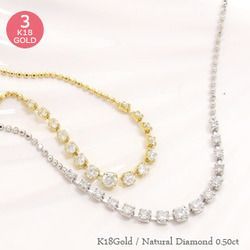 18金 ダイヤモンド 0.5ct ブレスレット k18ゴールド アジャスター付 レディース ジュエリー アクセサリー