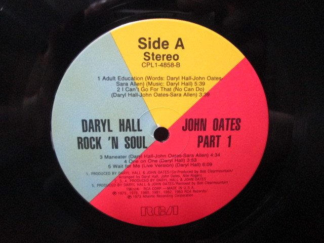 US-original MASTERDISK刻印 RLカット Rock 'N Soul Part 1 (Analog) Daryl Hall & John Oates アナログレコード vinyl_画像7