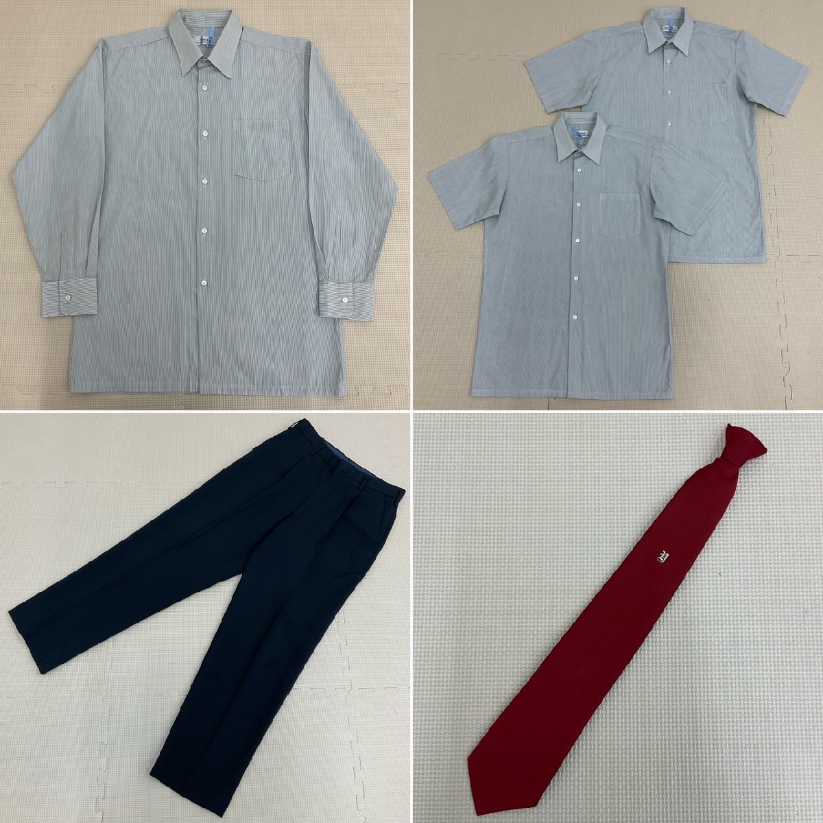 人気 ブランド チェック US762-2 (中古) 茨城県 つくば市立 谷田部中学校 男子学生服 7点 学生服