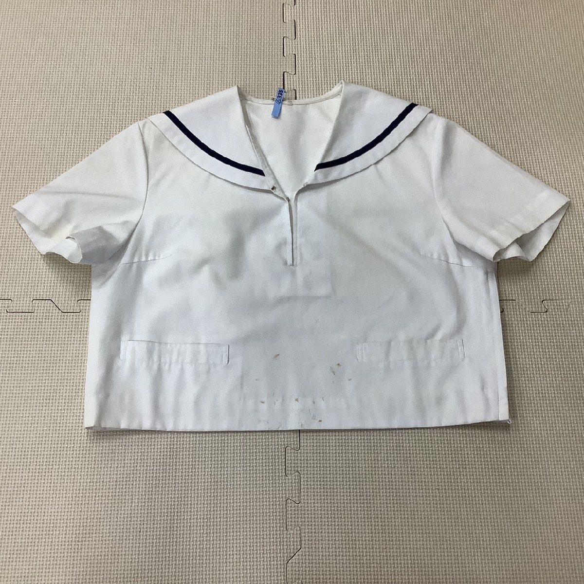 (Y)I335 (中古) 東北方面 セーラー服 上下セット /大きめ/15/W67/紺1本/セーラー/スカート/半袖/夏服/制服/学生服/女子学生/中学/高校_画像2