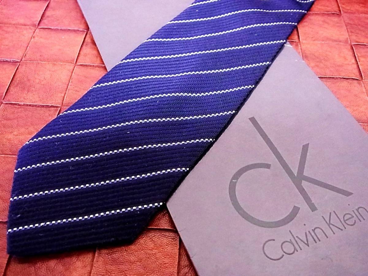 *3120* superior article *[Ck] Calvin Klein [ stripe ] necktie [ popular small narrow tie ]