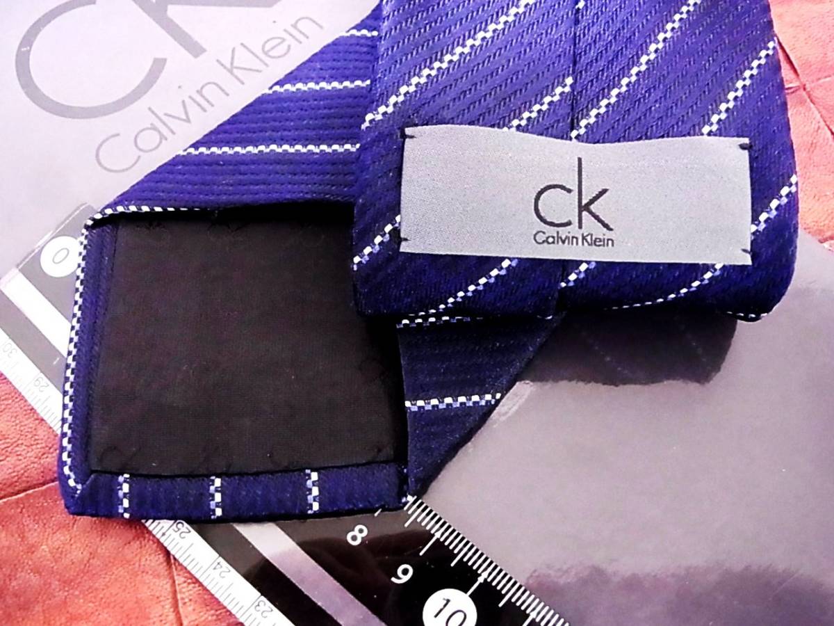 *3120* superior article *[Ck] Calvin Klein [ stripe ] necktie [ popular small narrow tie ]