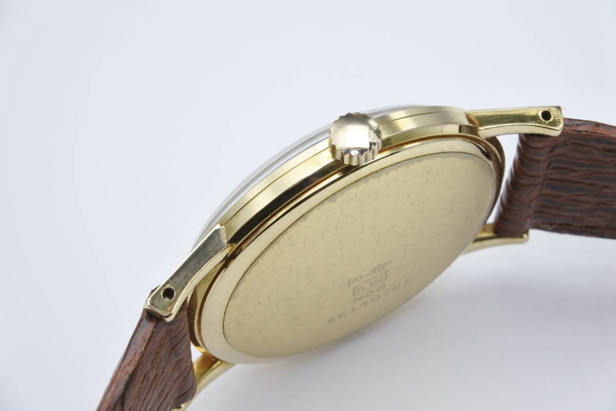 ☆☆☆K18稀少高級モデル 　1960年代製　CITIZEN　シチズン エース　23石　手巻紳士腕時計　国産名機高級品_画像6