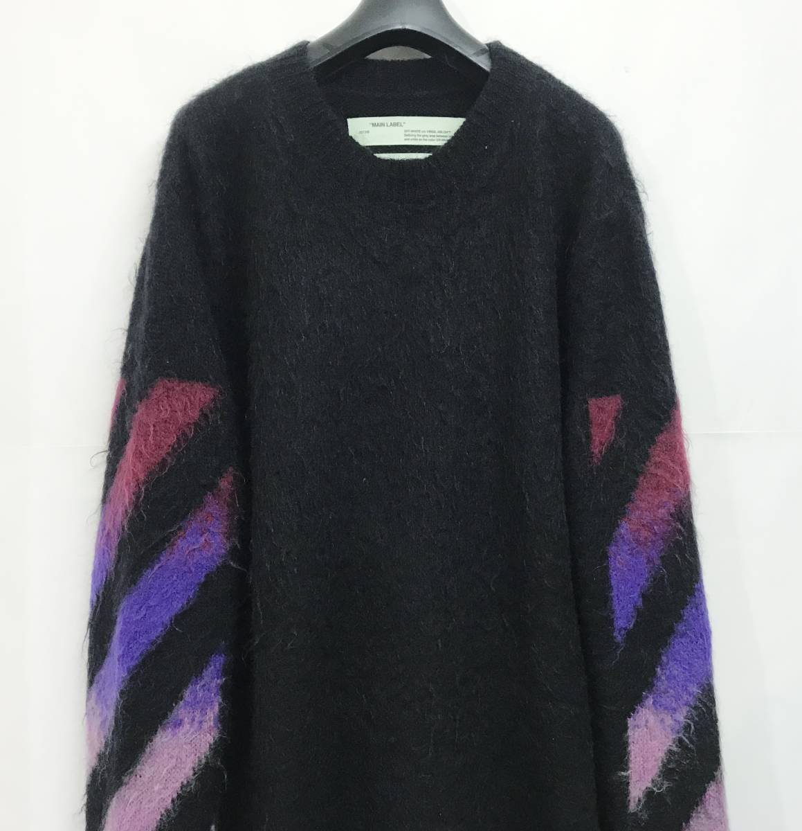 OFF-WHITE オフホワイト BRUSHED MOHAIR ARROWS PULLOVER モヘヤ