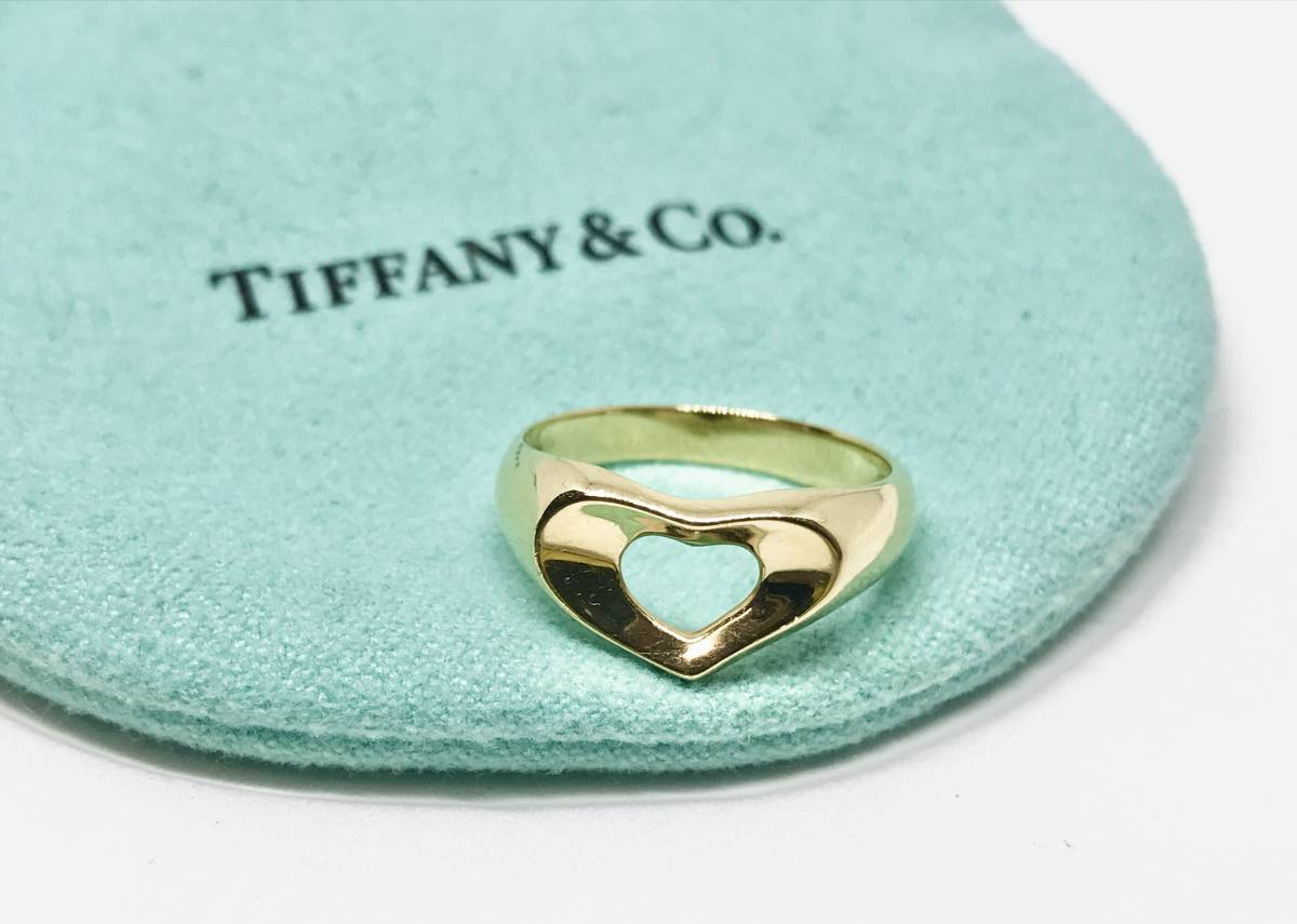 TIFFANY&Co. ティファニー エルサペレッティ オープンハートリング 指輪 K18 750YG イエローゴールド 10号
