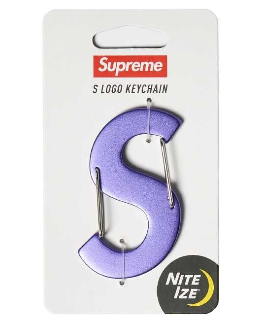 新品 Supreme Nite Ize S Logo Keychain Purple シュプリーム ナイト アイズ エス ロゴ キーチェーン カラビナ パープル 紫 21AW