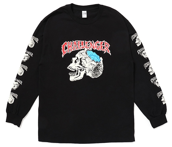 正規取扱店】 SKULL ZOMBIE チャレンジャー CHALLENGER L/S ロンT 黒