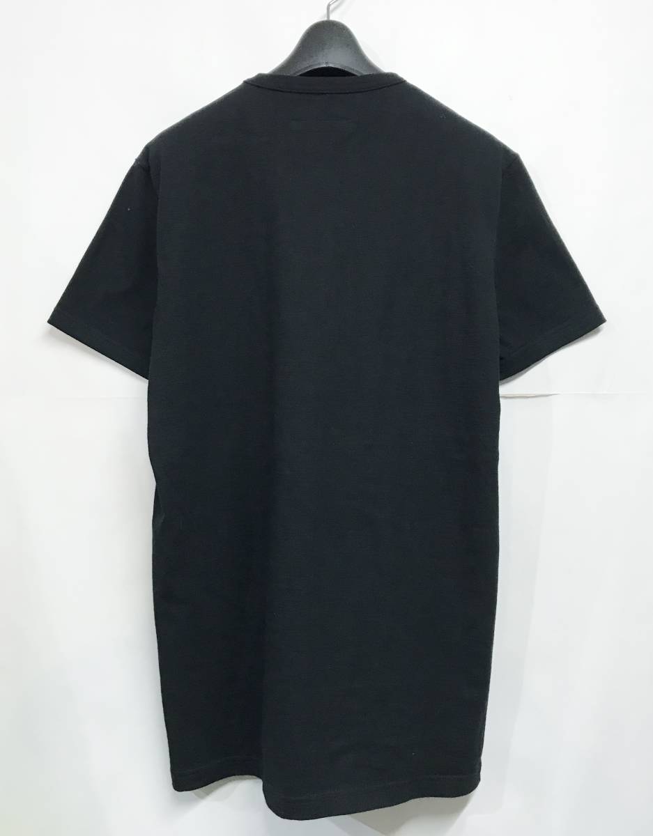 1piu1uguale3 113 ウノピュウノウグァーレトレ COLLEGE CREW カレッジロゴ Tシャツ L サイズ V 黒の画像5