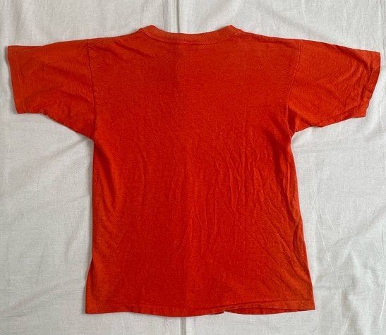 70's 米国製 MADE IN USA バータグ チャンピオン Champion Tシャツ OREGONIA 染み込み オレンジ サイズM [l-0662]_画像8
