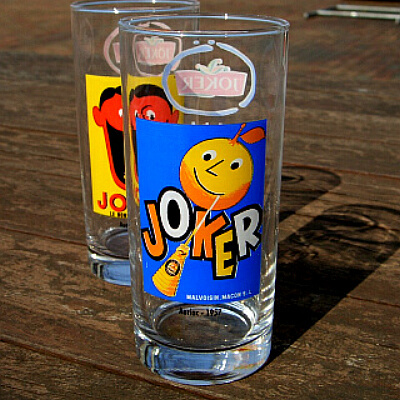 JOKER グラス コップ タンブラー ジョケー ジャック・オリアック 1957 フランス 新品 日本未発売 送料無料★2個セット！