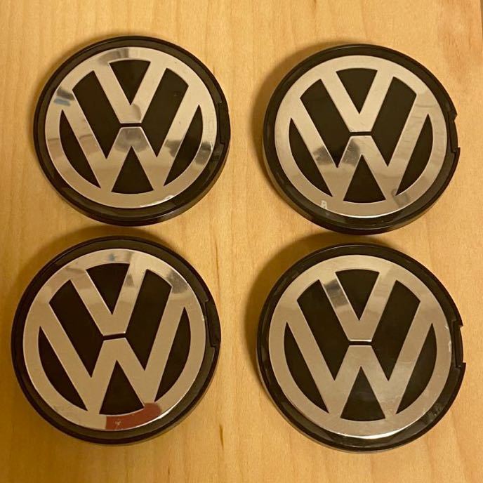 フォルクスワーゲン VW 純正アルミホイール用センターキャップ 4本セ