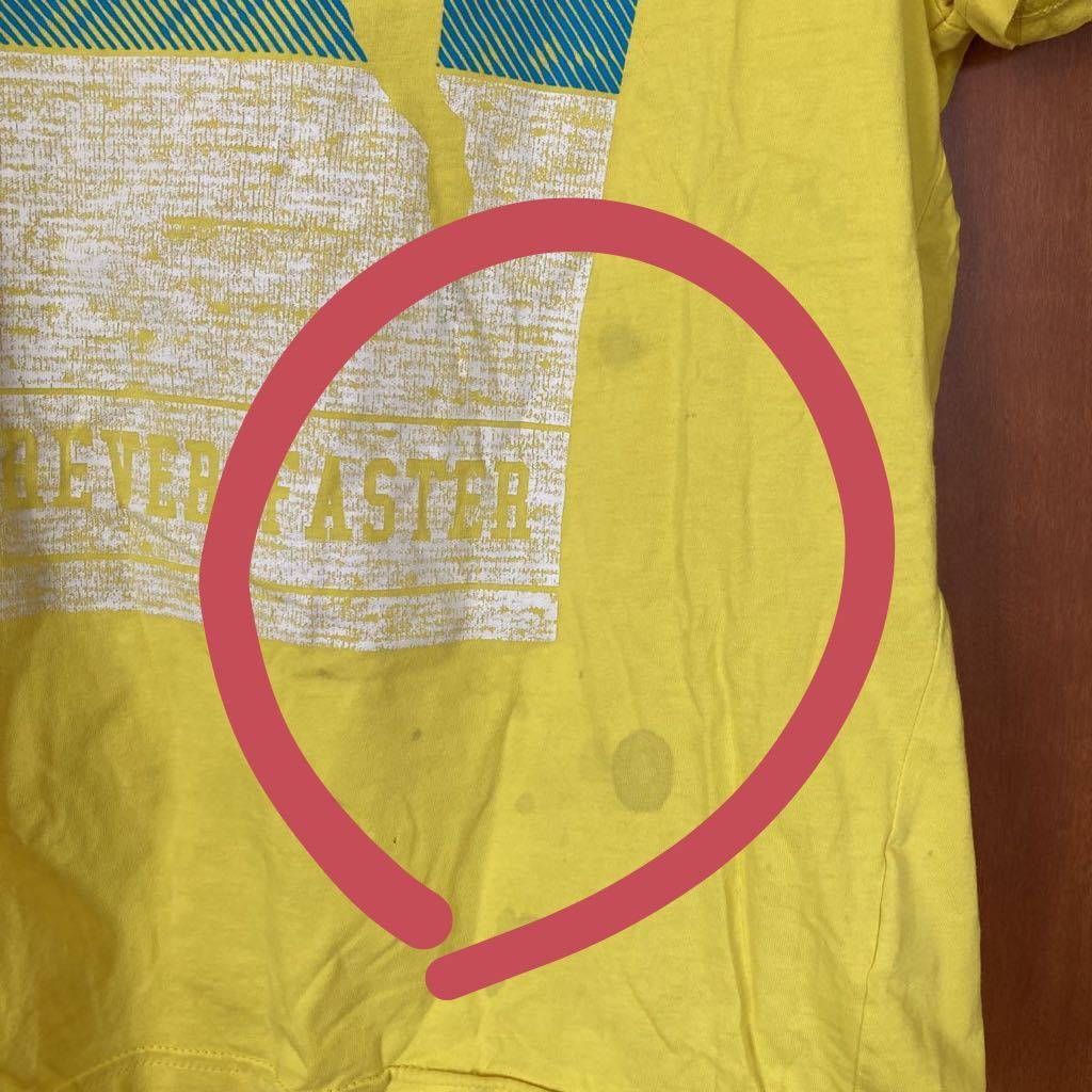 PUMAプリントTシャツ 160_墨汁のシミの跡