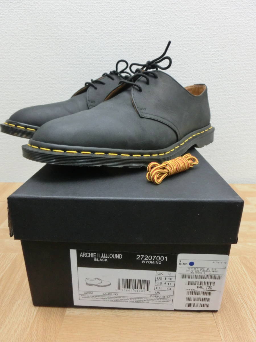 es/527190/2305/ドクターマーチン　Dr.Martens×JJJJOUND ARCHIE II 3 ホール シューズ　1461/ブラック/サイズUK9（JP28.0ｃｍ）_画像1