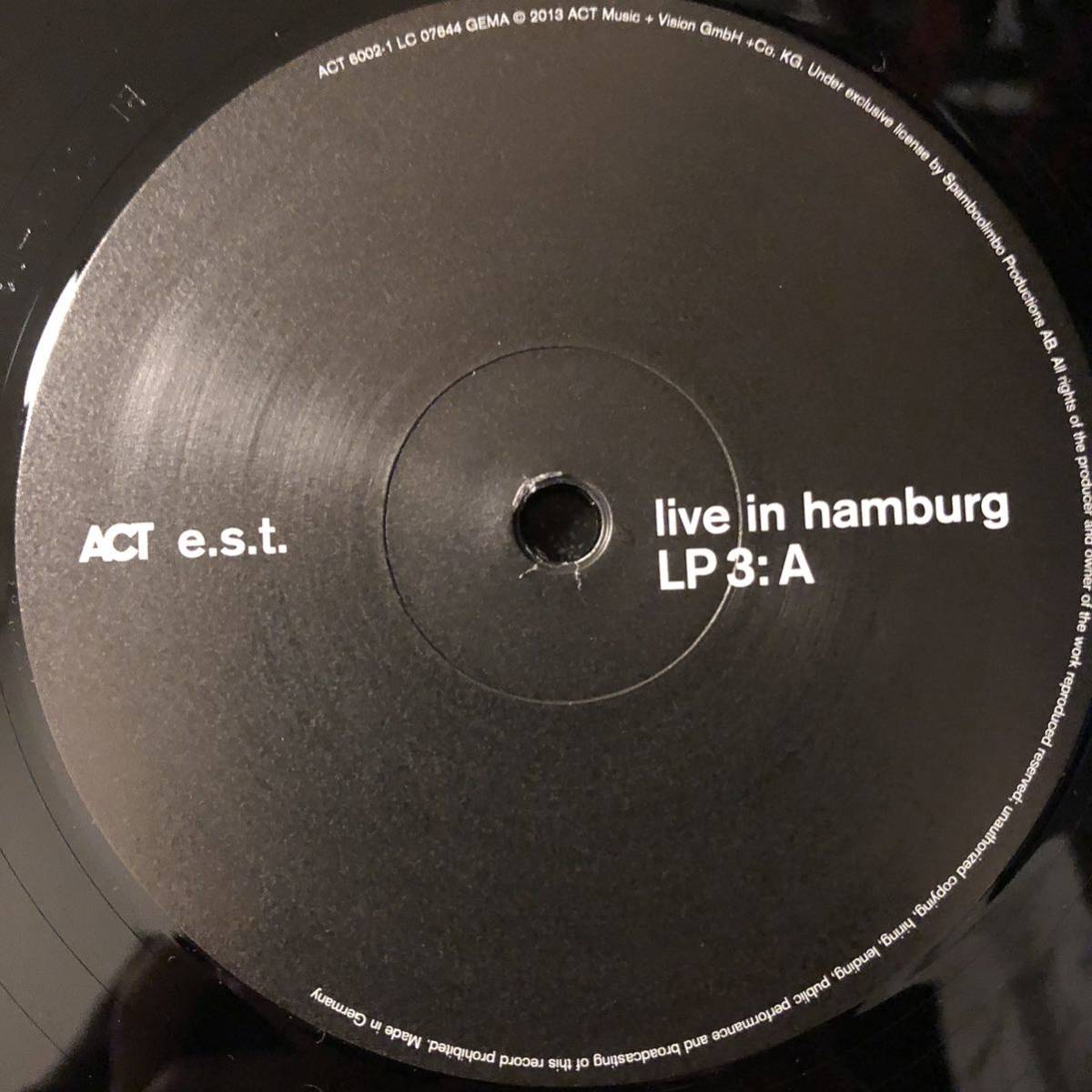 E.S.T. Live In Hamburg レコード Esbjorn Svensson Trio エスビョルン・スヴェンソン・トリオ jazz ジャズ est vinyl アナログ_画像7