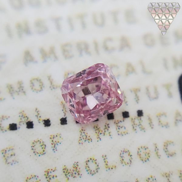 正規品 0.08 ct GIA RADIANT ± VVS PINK PURPLISH INTENSE FANCY ダイヤモンド