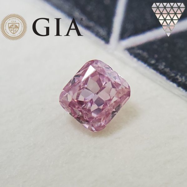 100%正規品 0.08 FEDERATION EXCHANGE DIAMOND ルース ダイヤモンド GIA RADIANT ± VVS PINK PURPLISH INTENSE FANCY ct ダイヤモンド