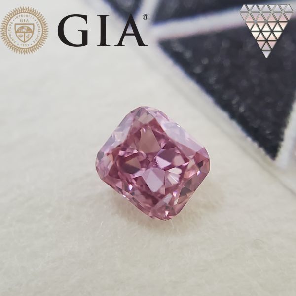 0.07 ct FANCY INTENSE PURPLISH PINK VS1 ± RADIANT GIA ダイヤモンド ルース DIAMOND EXCHANGE FEDERATION_0.07 ct FANCY INTENSE PURPLISH PINK