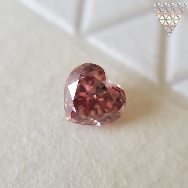 0.17 ct FANCY DEEP ORANGY BROWNISH PINK VS1 HEART AGT 天然 ダイヤモンド DIAMOND EXCHANGE FEDERATION_0.17 ct FANCY DEEP ORANGY BROWNISH PINK