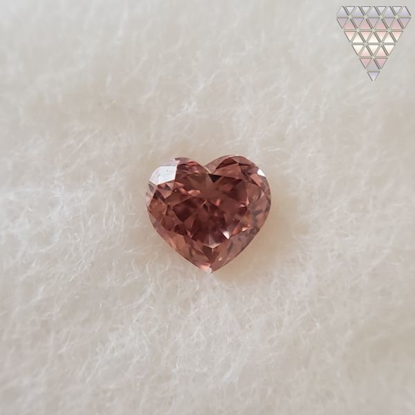 0.17 ct FANCY DEEP ORANGY BROWNISH PINK VS1 HEART AGT 天然 ダイヤモンド DIAMOND EXCHANGE FEDERATION_DIAMOND EXCHANGE FEDERATION