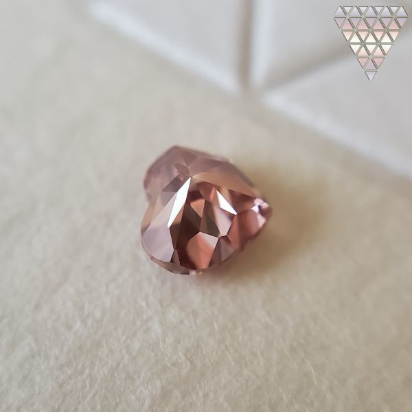 0.17 ct FANCY DEEP ORANGY BROWNISH PINK VS1 HEART AGT 天然 ダイヤモンド DIAMOND EXCHANGE FEDERATION_DIAMOND EXCHANGE FEDERATION