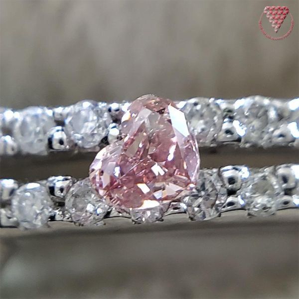 0.034 ct Fancy Intense Pink SI2 AGT 天然 ピンク ダイヤモンド ハート シェイプ ルース DIAMOND EXCHANGE FEDERATION