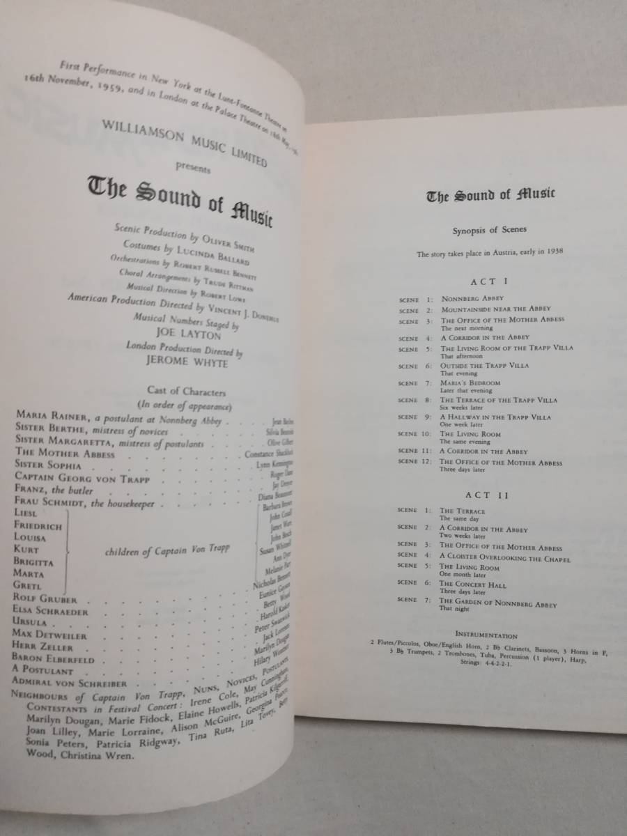 Ａか　輸入楽譜　The Sound of Music by Rodgers & Hammerstein　Vocal Score　Williamson Music サウンド・オブ・ミュージック ヴォーカル_画像8