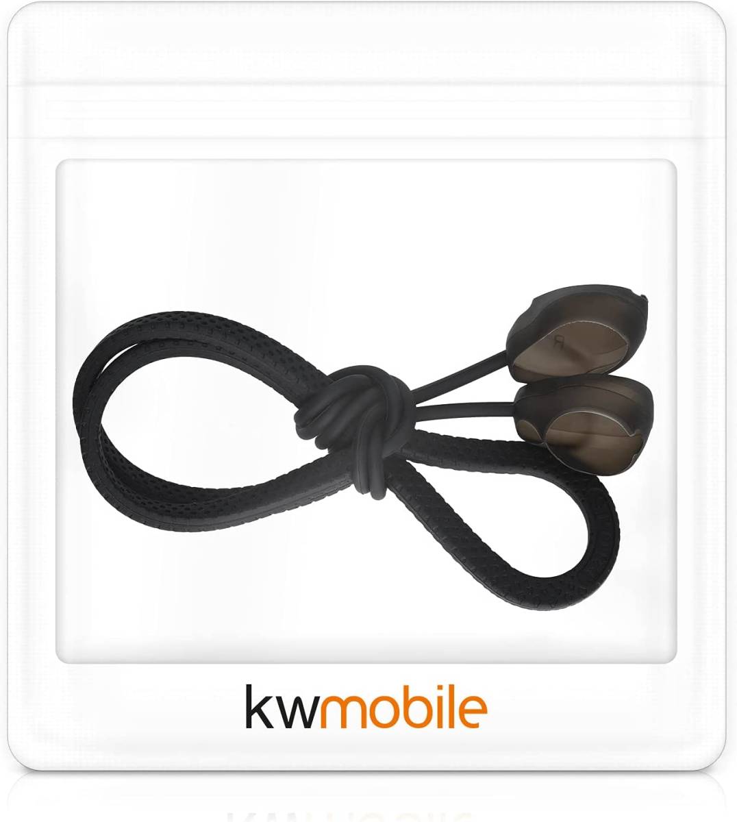 黒色 kwmobile バンドホルダー 対応: Sony WF-1000XM4 イヤホン ストラップ 滑り落ちにくく_画像6
