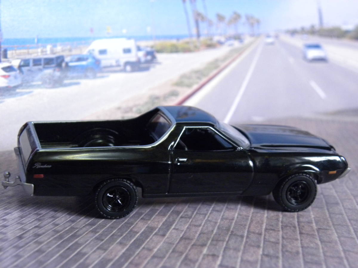 即決☆グリーンライト　1972 フォード　ランチェロ　黒　FORD RANCHERO GREENLIGHT 1:64 定形外発送可能_画像3