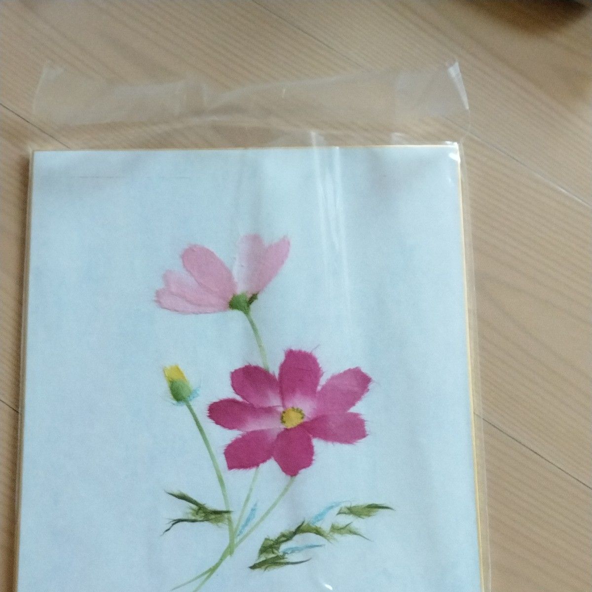 ハンドメイド　和紙のちぎり絵