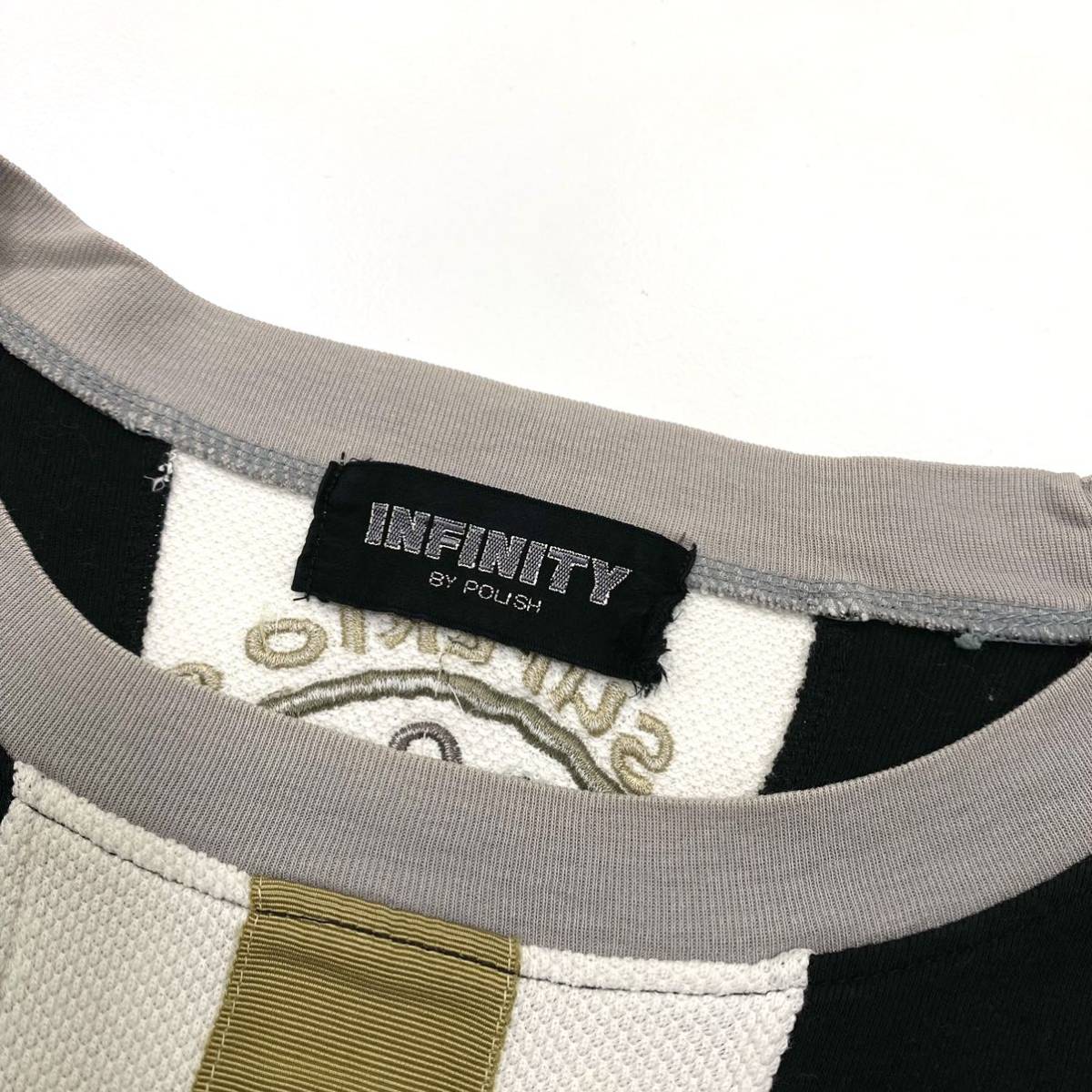 INFINITY(インフィニティー)半袖Tシャツ 刺繍デザイン メンズFREE ブラック/グレー系/他_画像8