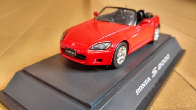 即決 ホンダ 純正 ディーラー 特注 HDC HONDA S2000 ニューフォーミュラレッド 赤 カラーサンプル 1/43 絶版 レアの画像1