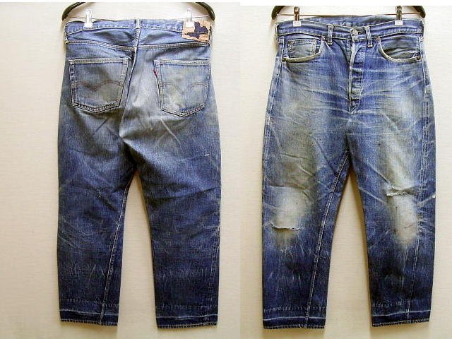 * prompt decision [W33].hige original Levi\'s 501XX last ~ 501 BIG E big E Vintage red ear cell bichi Denim pants #2156